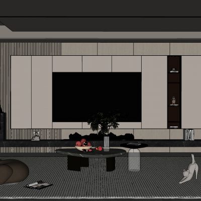 现代电视背景墙