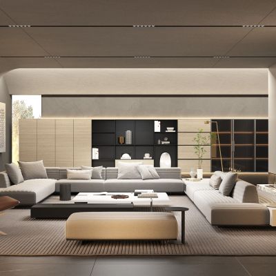 现代风格的客厅