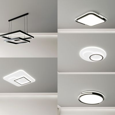 客厅灯 餐厅灯 卧室灯组合 简约时尚 轻奢几何灯