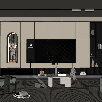 现代电视背景墙