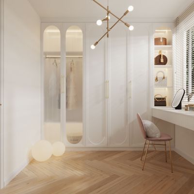 法式奶油风衣帽间