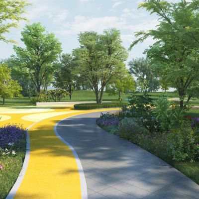 现代公园植物景观