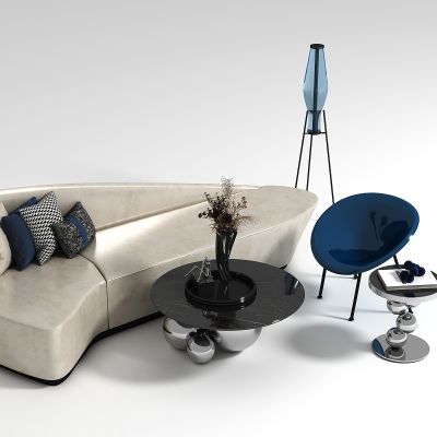 现代洽谈沙发茶几组合