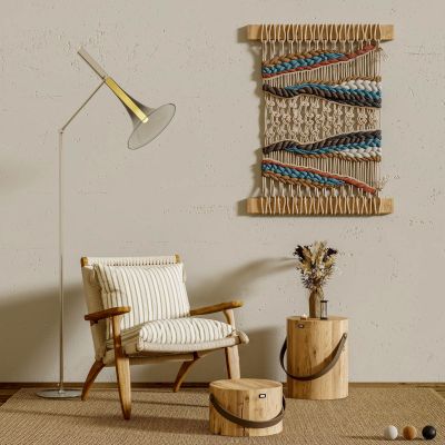 侘寂风藤编休闲椅