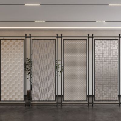 现代隔断3D模型