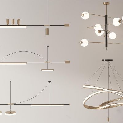 线条吊灯 金属吊灯