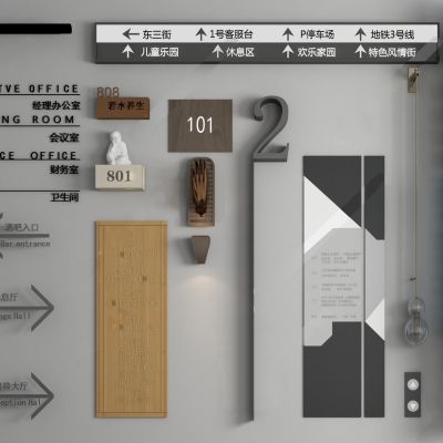 现代商场指示标识牌