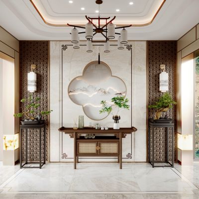 新中式玄关，过道