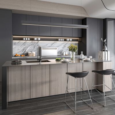 岛台餐桌椅组合