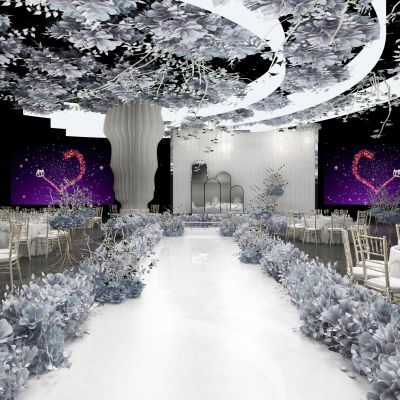 现代工装婚礼舞台 宴会展厅