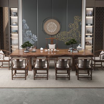 新中式茶桌椅组合，茶台，茶椅