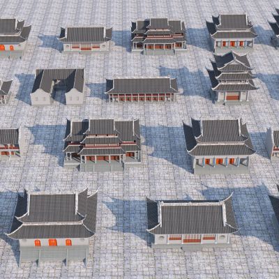 中式古建配楼3D模型