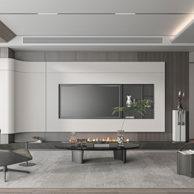 现代电视背景墙