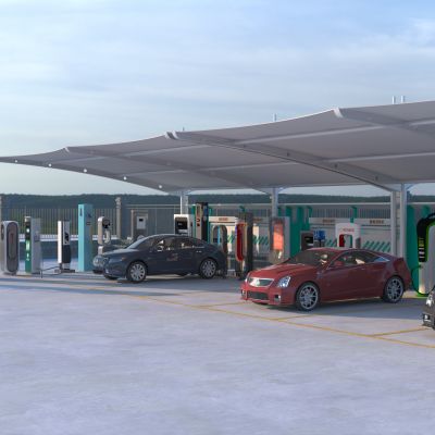 现代充电桩3D模型