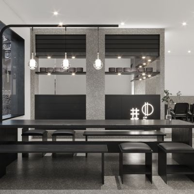 现代高级灰面馆