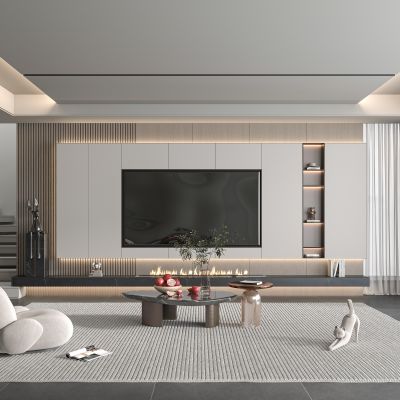 现代电视背景墙