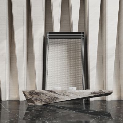 现代售楼处前台沙盘