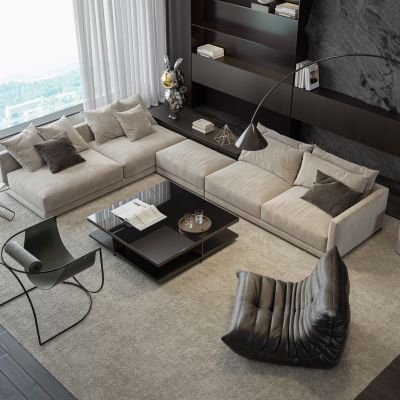 现代沙发茶几组合