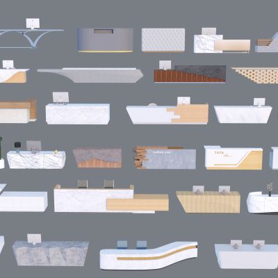 现代公司酒店接待台 前台 服务台