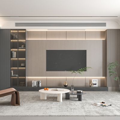 现代电视背景墙