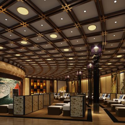  洗浴大厅 休息大厅