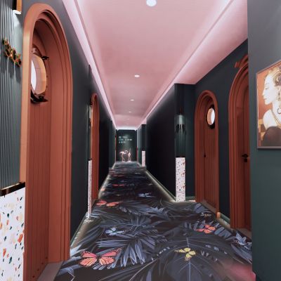 现代风格酒店走廊