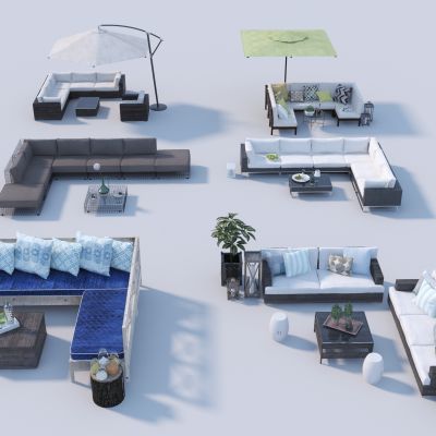 现代户外休闲沙发组合