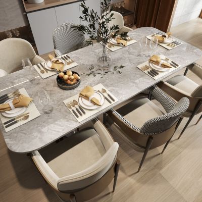 现代条形餐桌椅