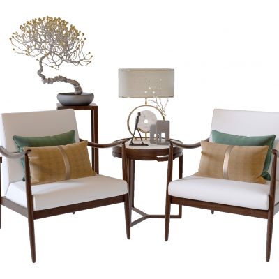 新中式简约休闲椅子