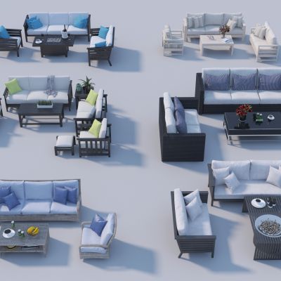 现代户外休闲沙发组合