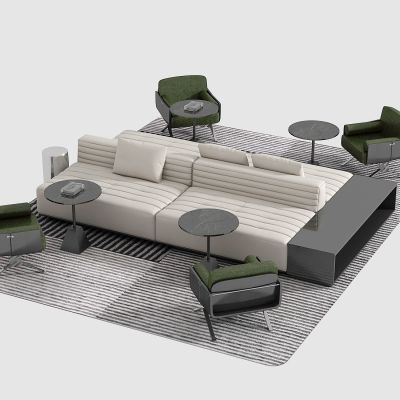 现代洽谈沙发茶几组合2