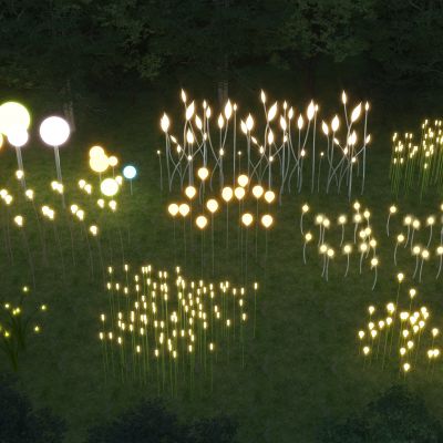 现代草坪星星灯