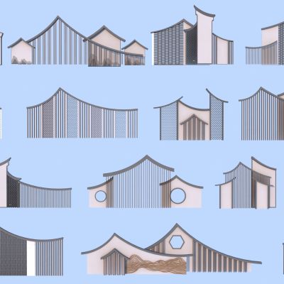 新中式景墙围墙