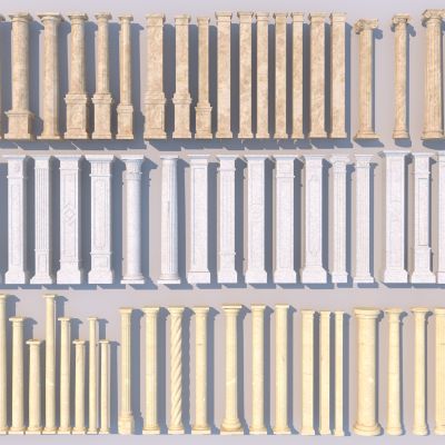欧式罗马柱3D模型