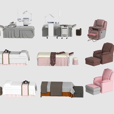 现代按摩床组合