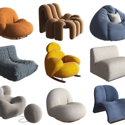 现代单人沙发组合