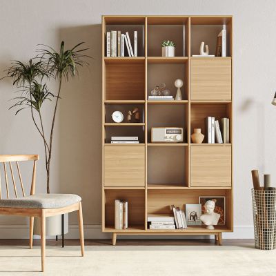 北欧实木书架