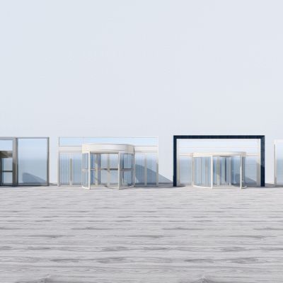 现代旋转门 办公商场入户门 玻璃旋转门 自由门 酒店门 组合门 感应门