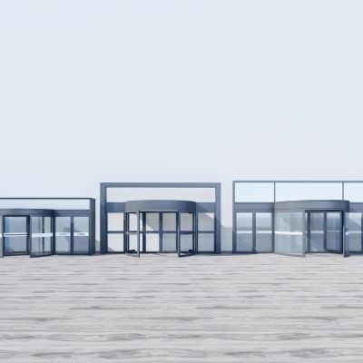 现代旋转门 办公商场入户门 玻璃旋转门 自由门 酒店门 组合门 感应门