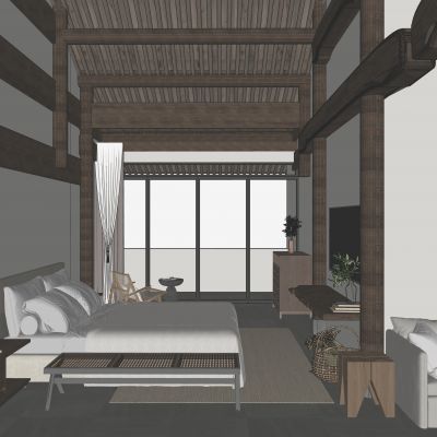 现代民宿酒店客房