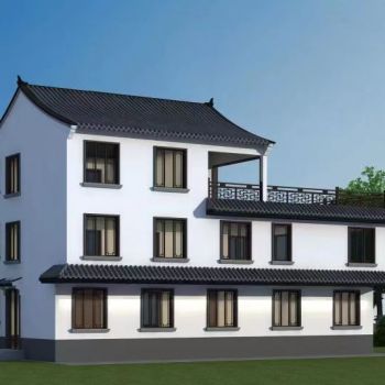 新中式古风别墅3D模型