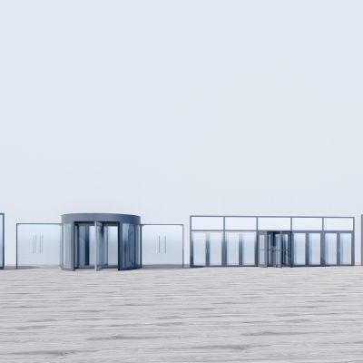 现代旋转门 办公商场入户门 玻璃旋转门 自由门 酒店门 组合门 感应门