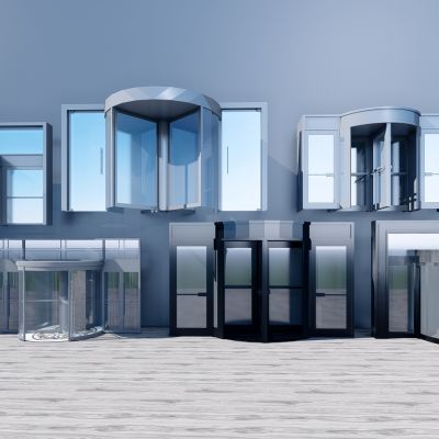 现代旋转门 办公商场入户门 玻璃旋转门 自由门 酒店门 组合门 感应门