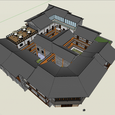 古建筑，传统建筑，建筑组团，特色建筑，景观配景建筑，旧建筑改造