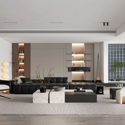 现代极简风格的客厅