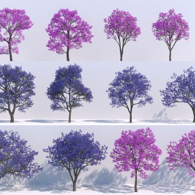 现代树木3D模型