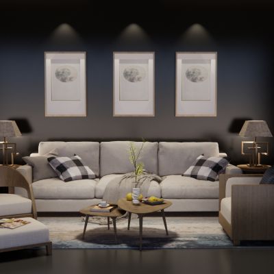 北欧 简约沙发茶几组合