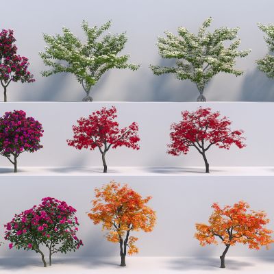 现代树木3D模型