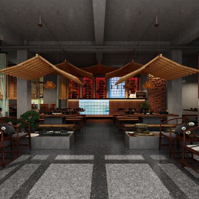 侘寂风餐厅，自然风餐厅，柴火鸡餐厅，辣子鸡餐厅，低成本餐厅，乡村风餐厅