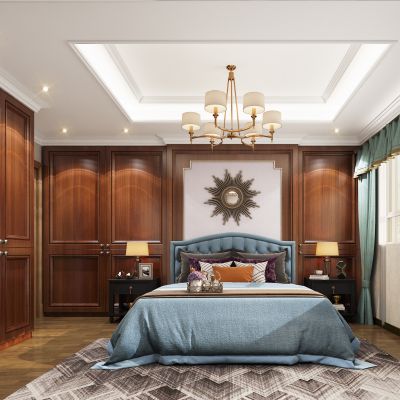 美式风格卧室，美式风格，美式风格饰品